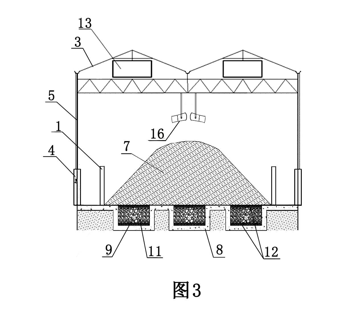 Method and system for treating residual sludge by solar energy thermal radiation oxygen-enriched fermentation