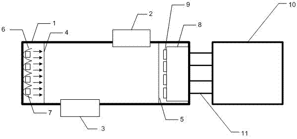 Quantitative analysis device and analysis method for multi-component cooking fume concentration