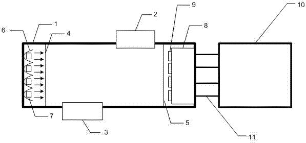 Quantitative analysis device and analysis method for multi-component cooking fume concentration