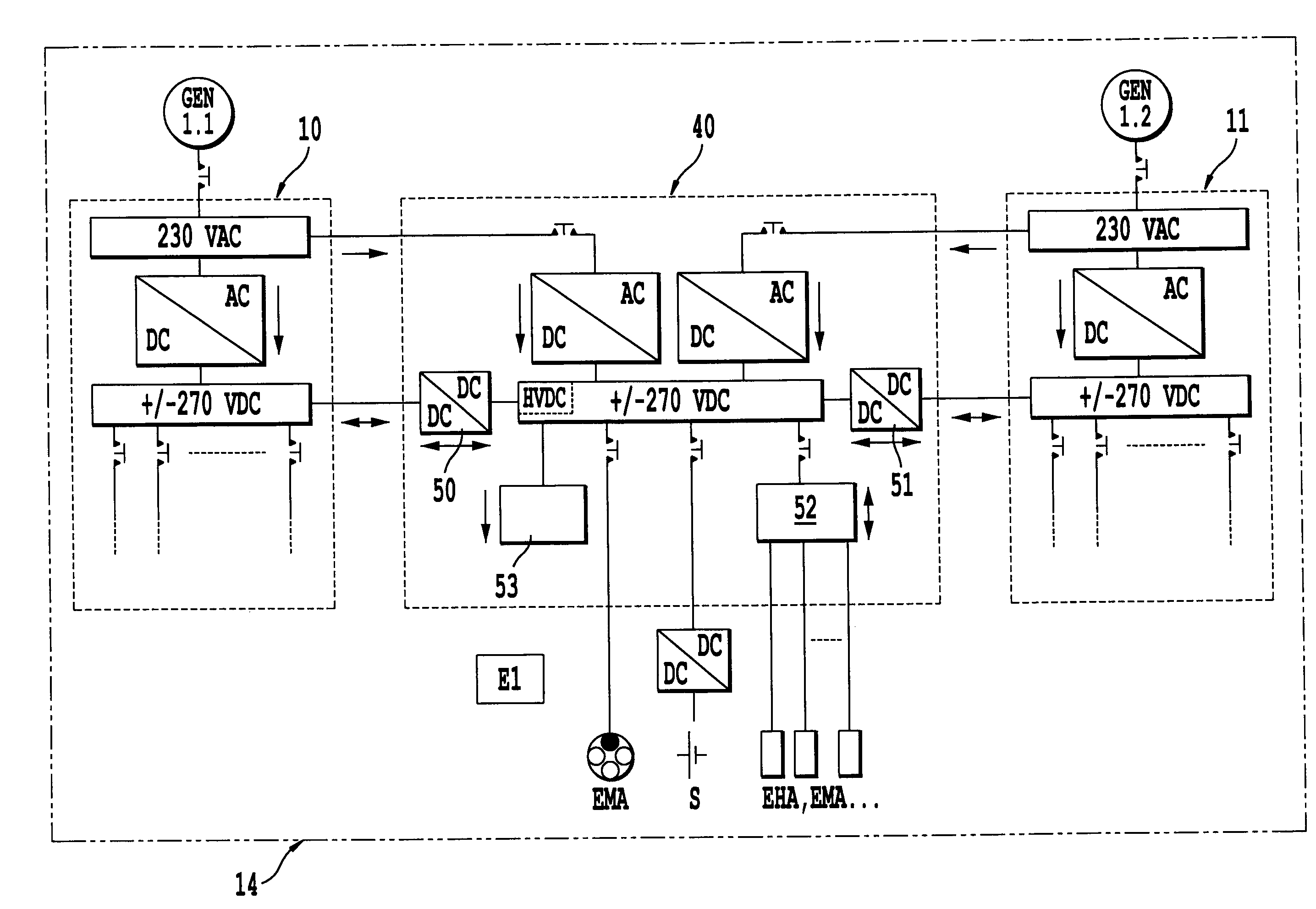 System and method for supplying power for actuators on board an aircraft