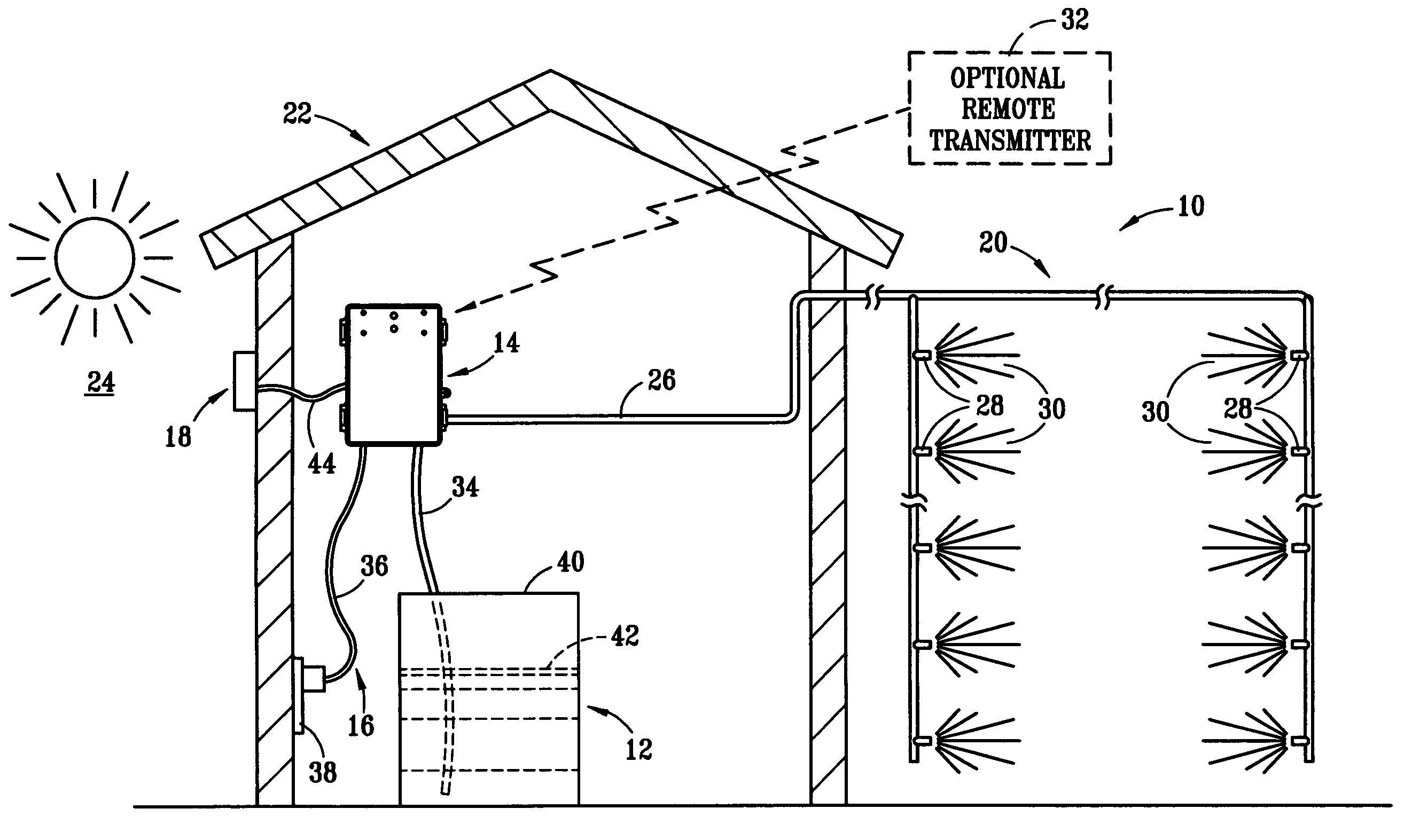 Light-activated mist sprayer system