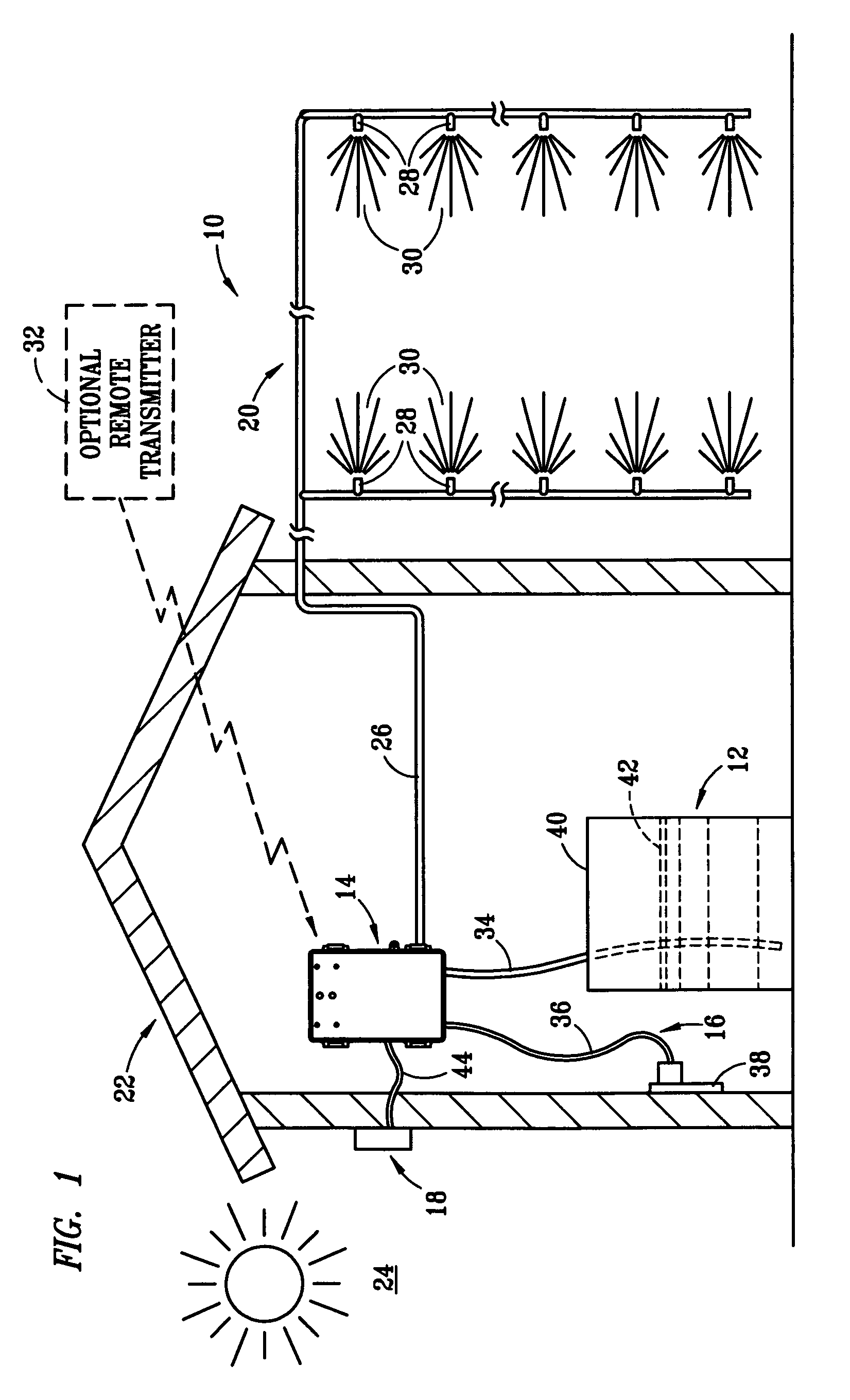 Light-activated mist sprayer system