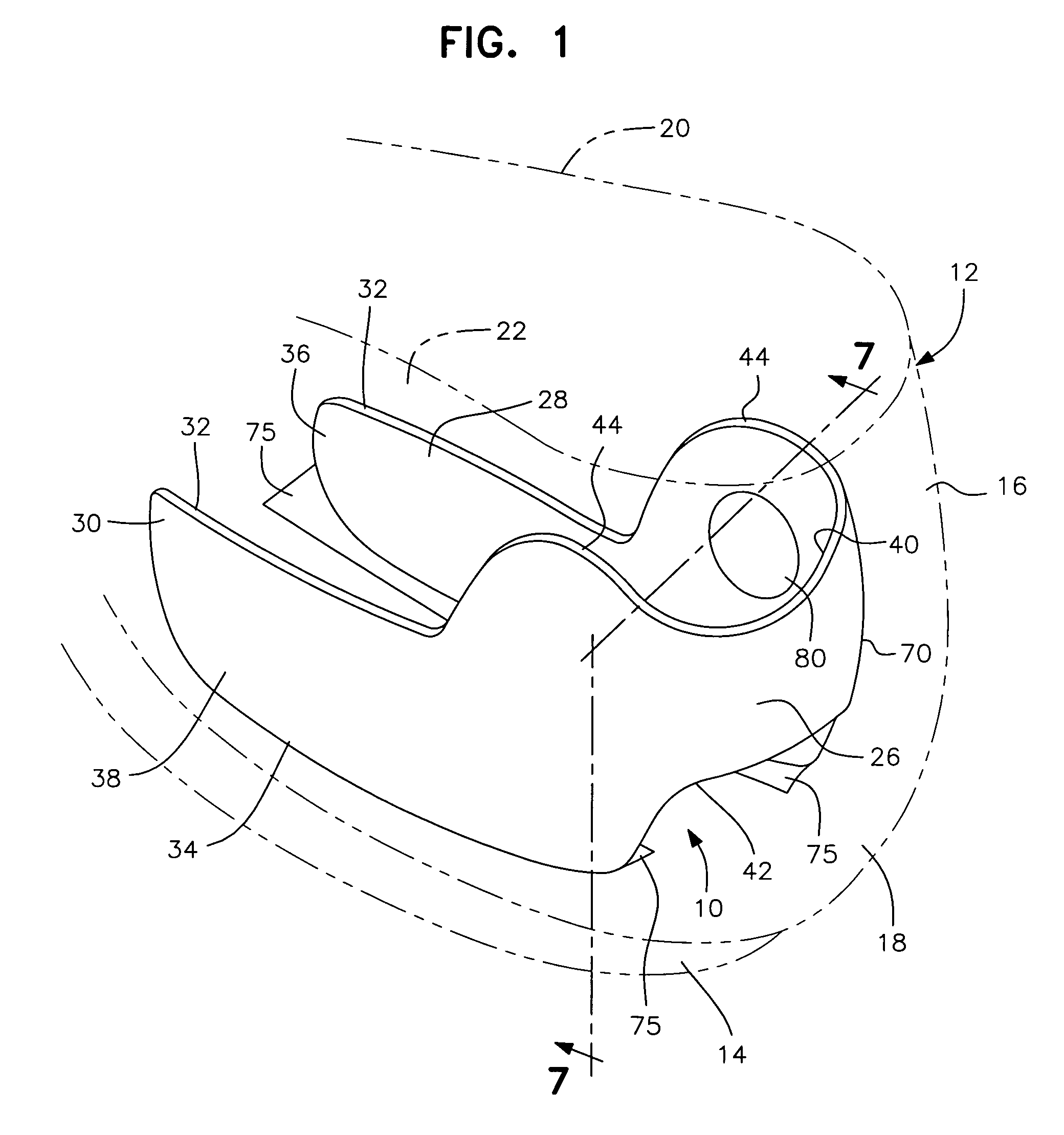 Integral ankle support for a shoe