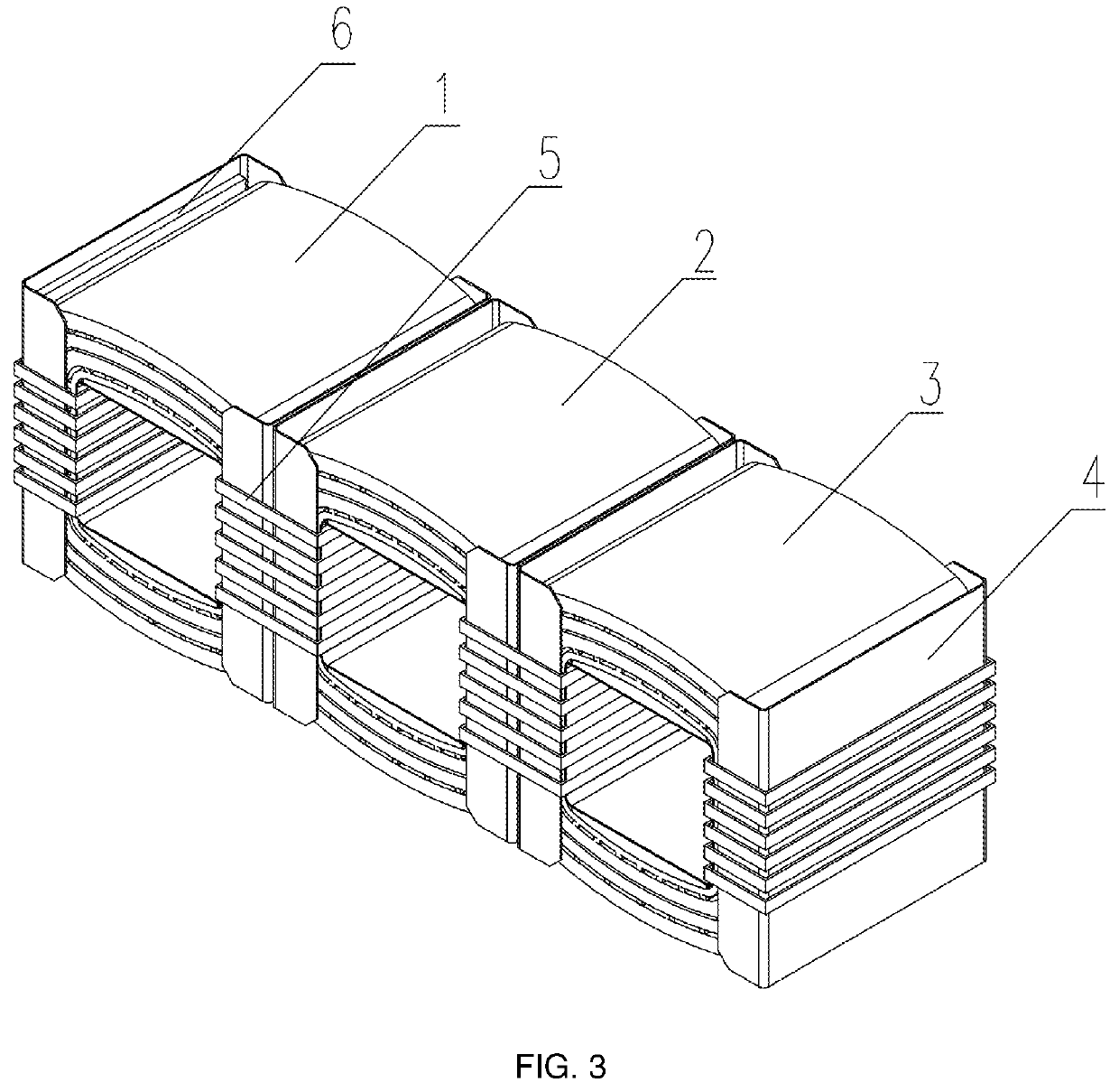 Self-clamping structure for solving short-circuit resistance problem of amorphous alloy transformers