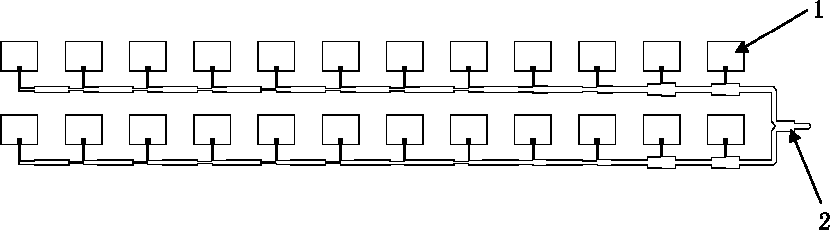 Planar array microwave antenna for traffic signal detection radar