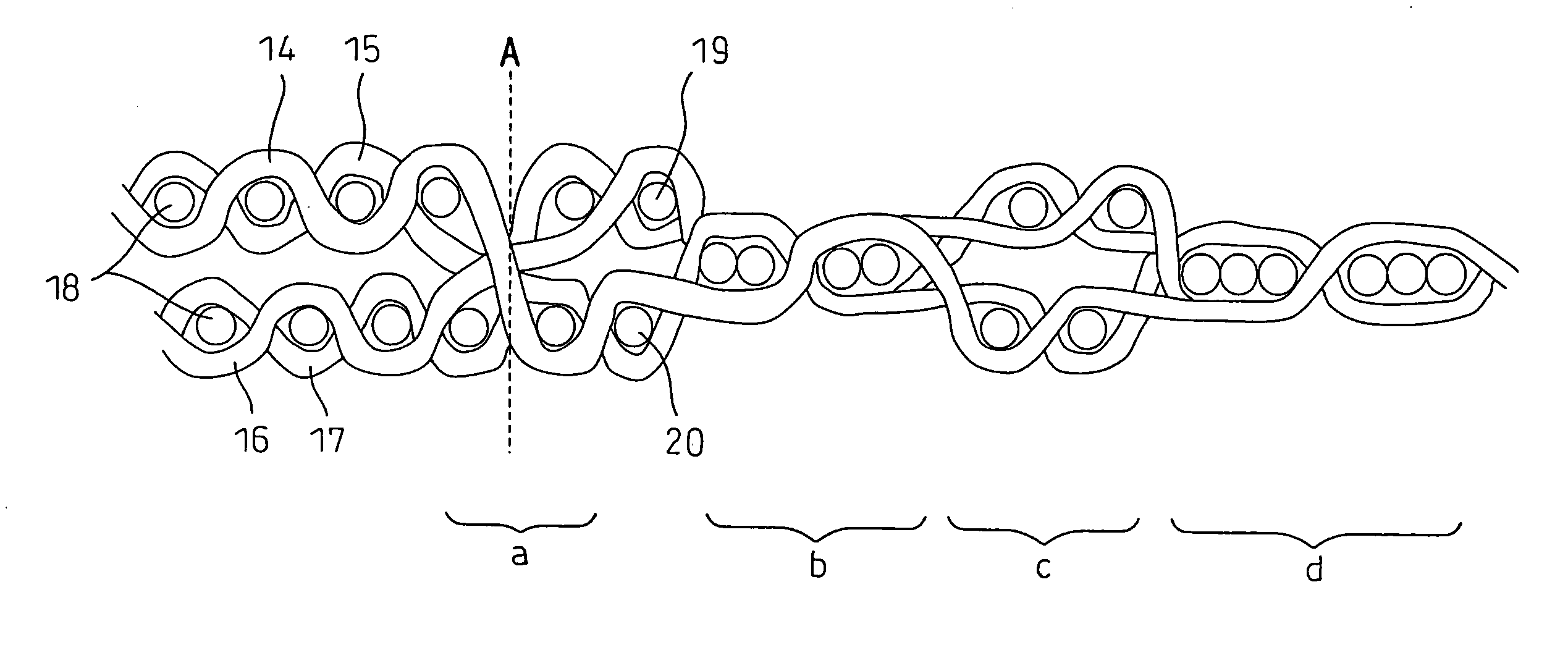 High-density hollow weave ground fabric