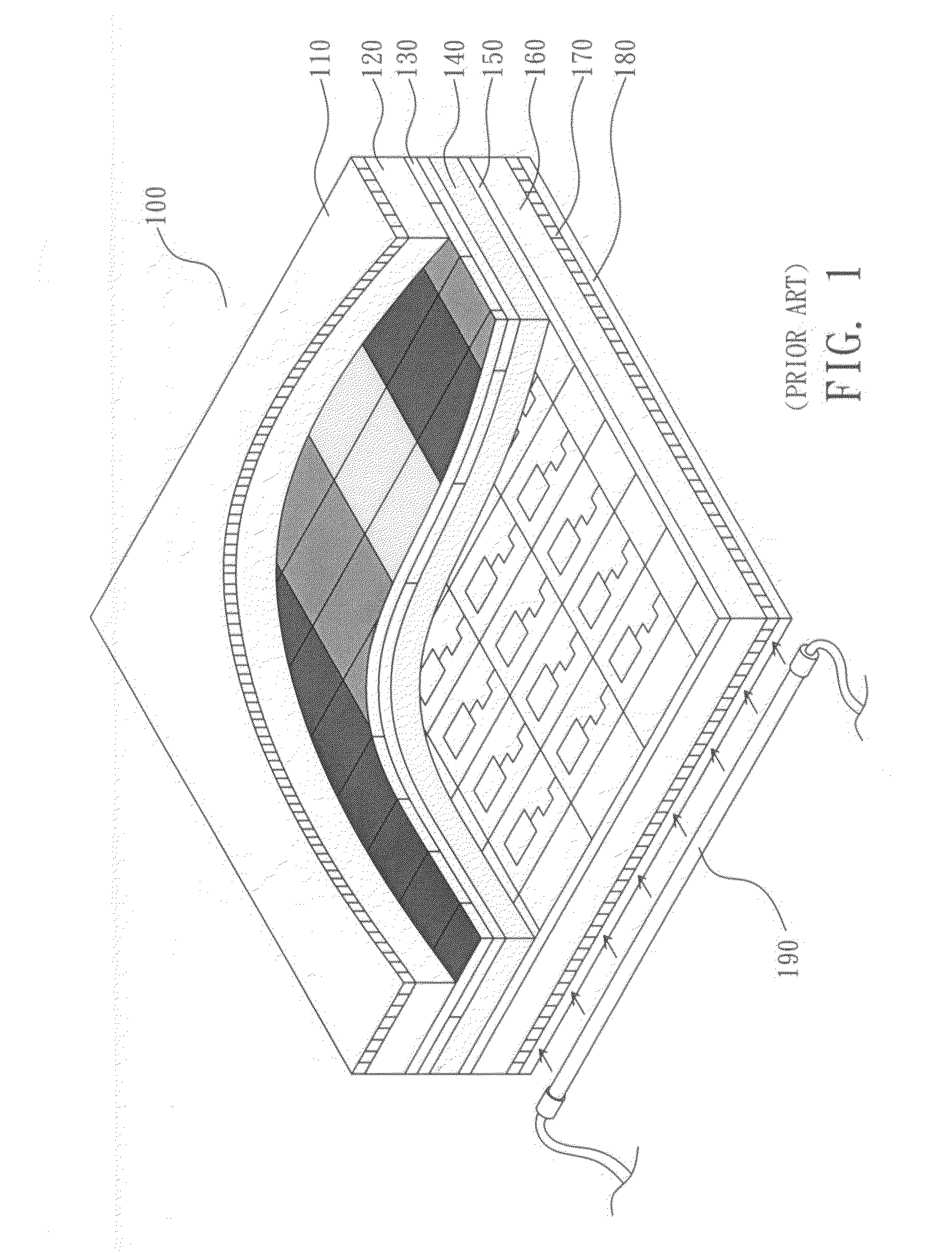 Display system with LED backlight means