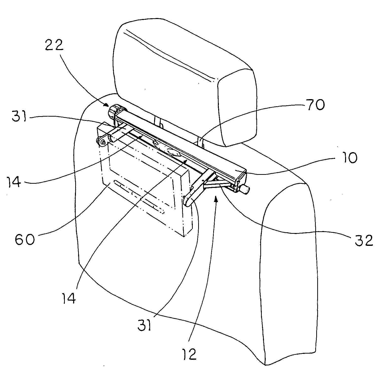 Portable mounting device for mobile entertainment unit