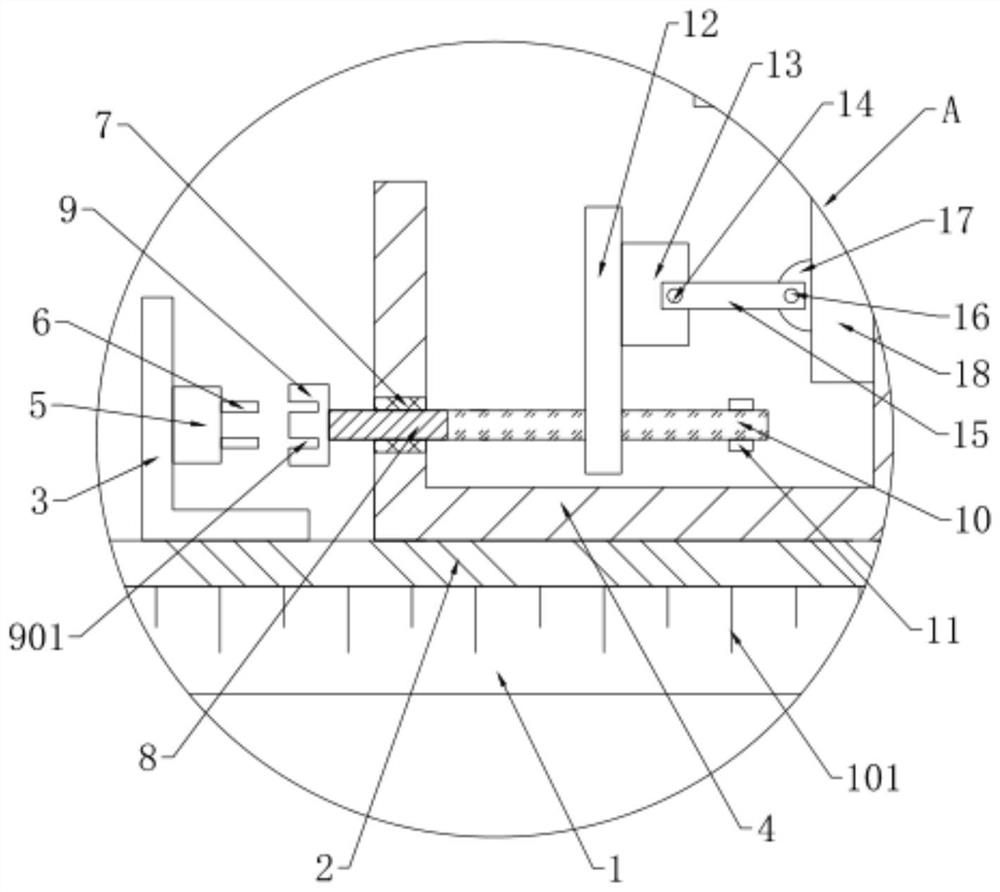 Clamp device used for correcting perpendicularity of wire electrode and medium-speed wire cutting machine