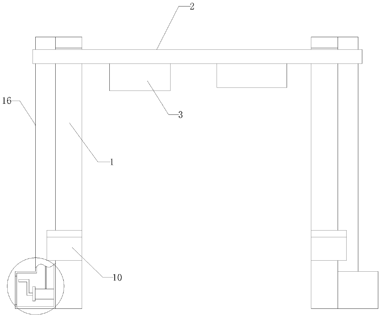 Height limiting device for roads and bridges