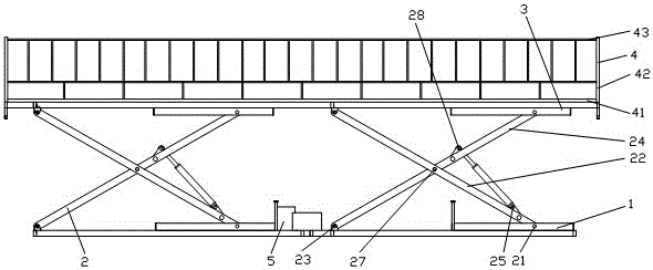 Hydraulic lifting platform