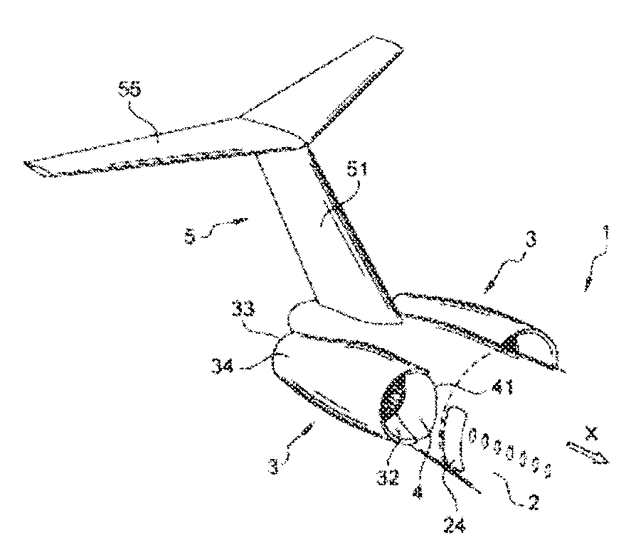 Airplane with rear engines