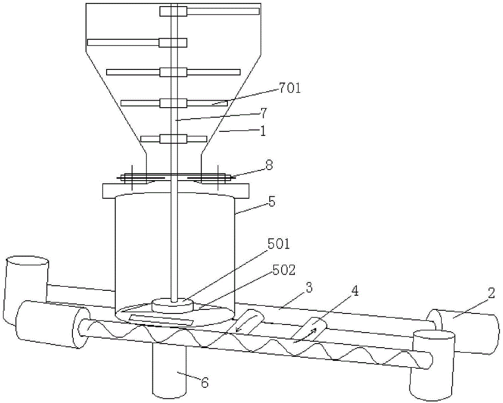 Anti-blocking device for accurately feeding materials