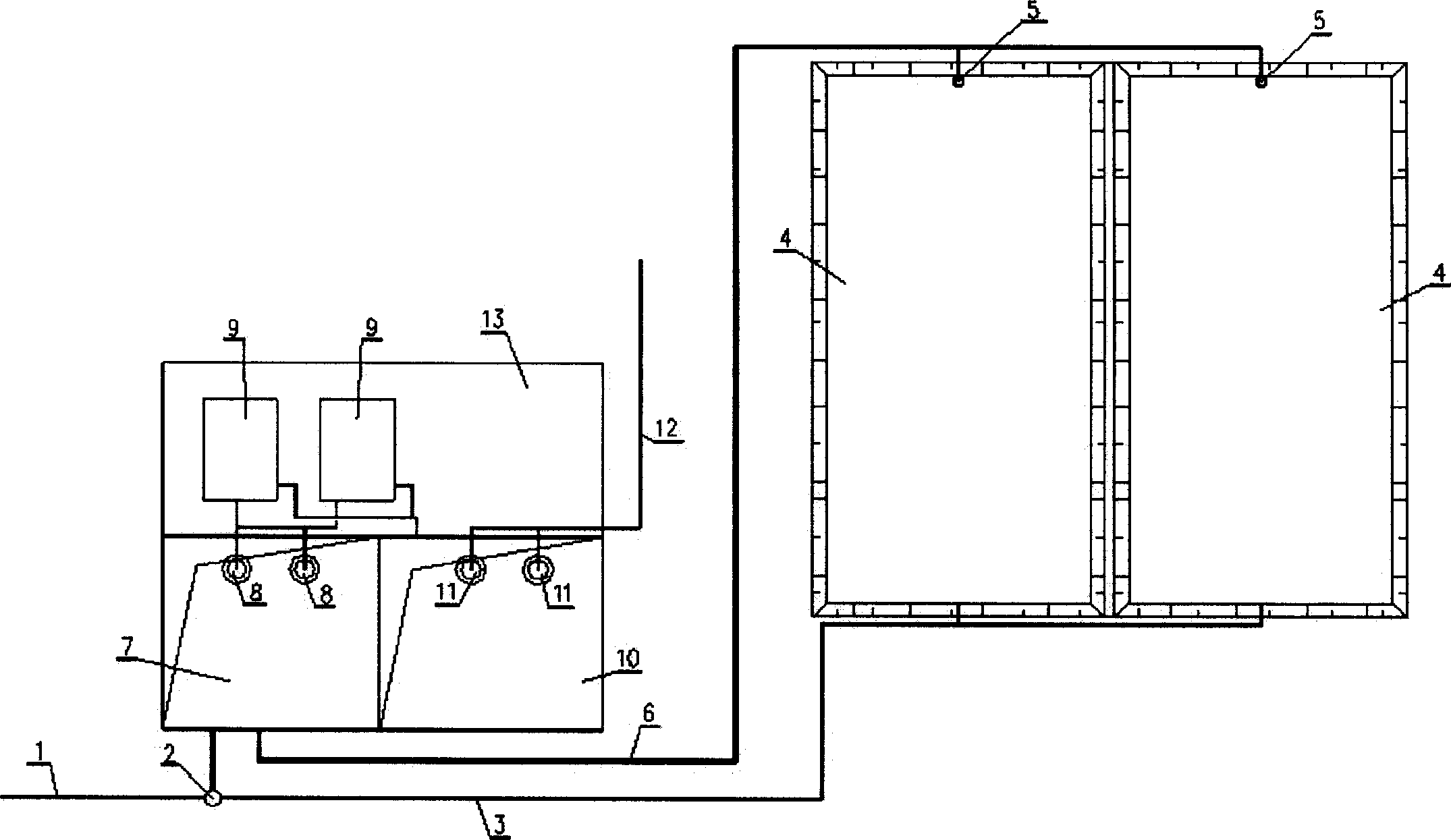 Recovering and utilizing device for rain in factory area