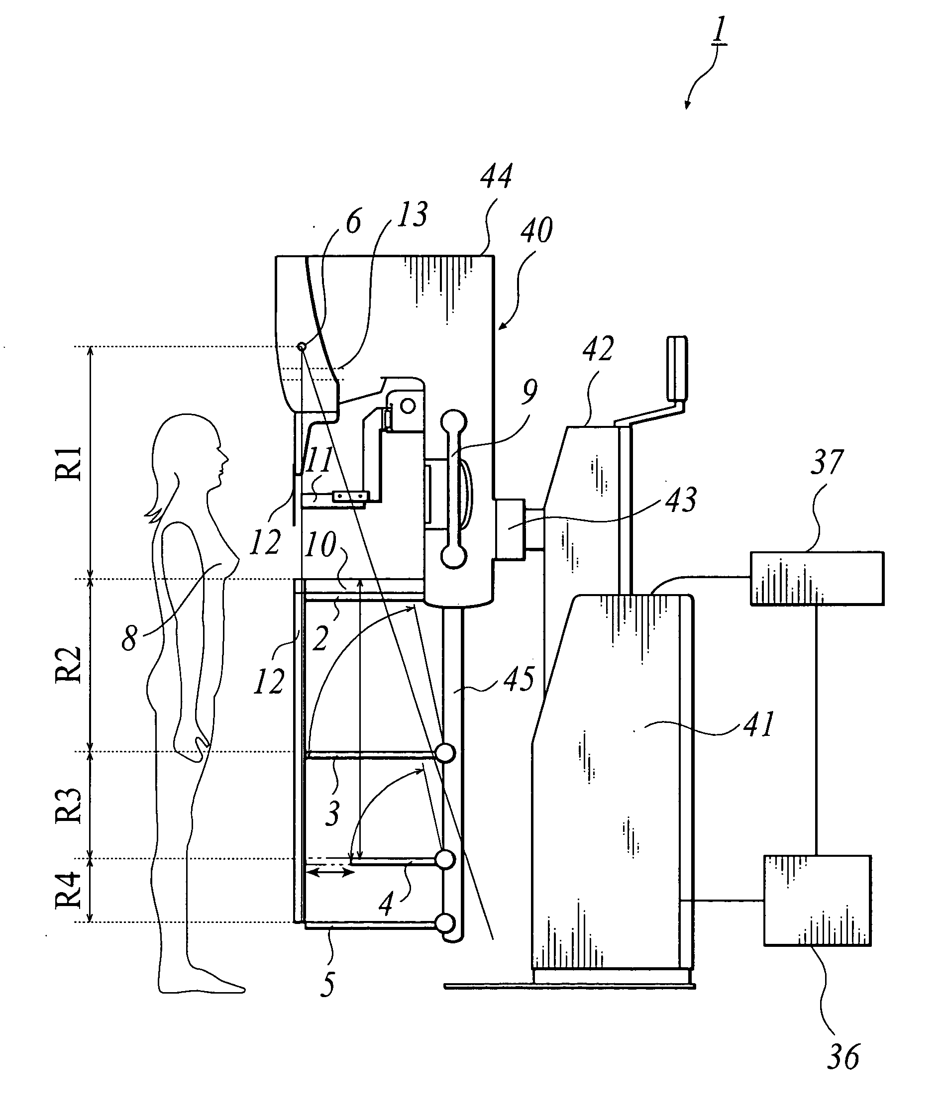 Radiation image radiographic apparatus