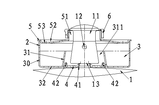 Splashing preventing and oily water collecting device for pressure cooker