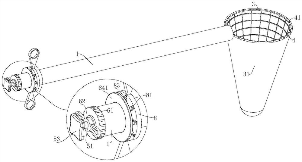 Object taking device for gynecological abdominal surgery