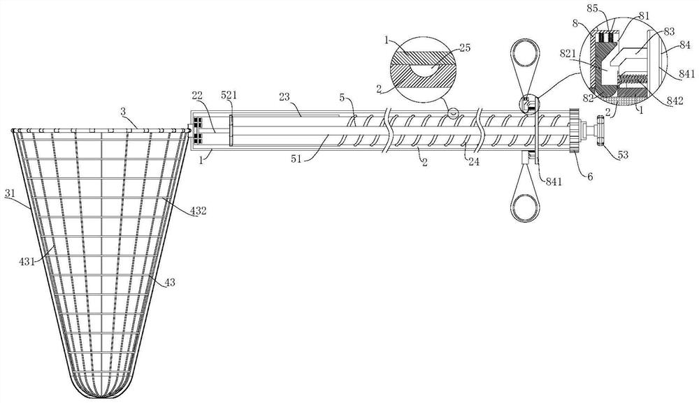 Object taking device for gynecological abdominal surgery