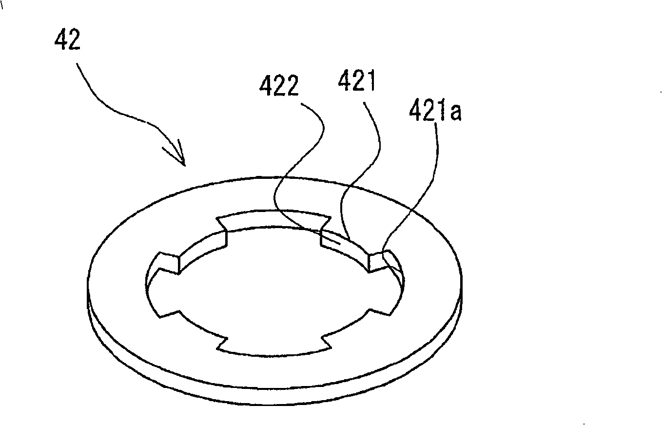 Motor provided with holding structure for radial bearing