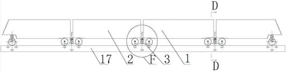 Connecting device special for straddle type monorail carriages