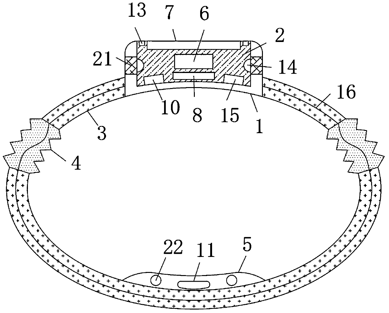 Safety wristband with power induction function