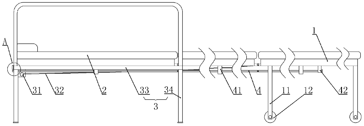 Automatic accompanying bed