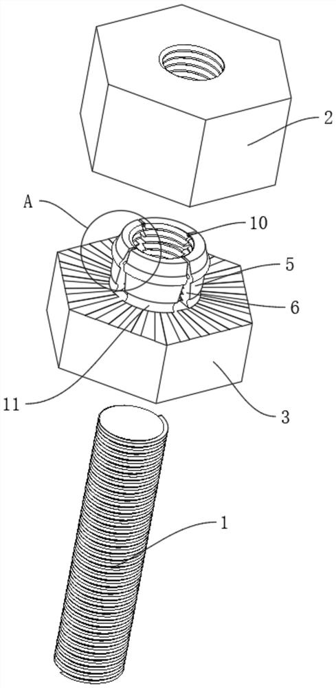 Stereoscopic multi-dimensional anti-loosening structure with capability of never loosening