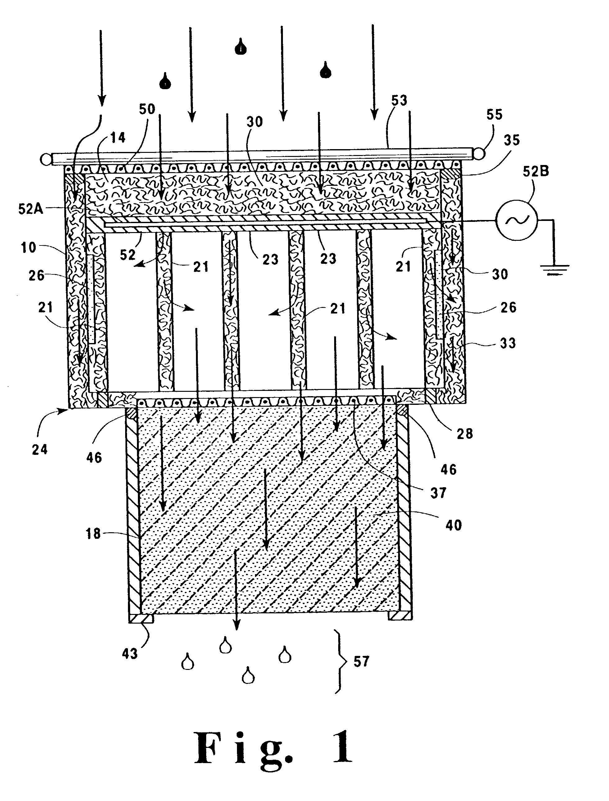 Filtration of hydrocarbon containing liquid