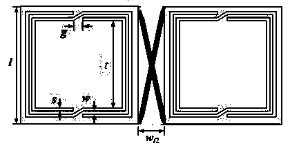 Power supply EBG structure based on open-loop resonator and X-shaped bridge