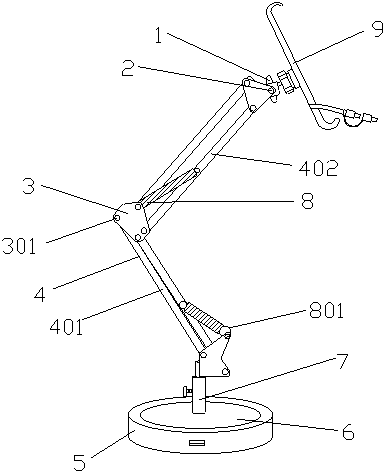 Portable flat panel type digital device support