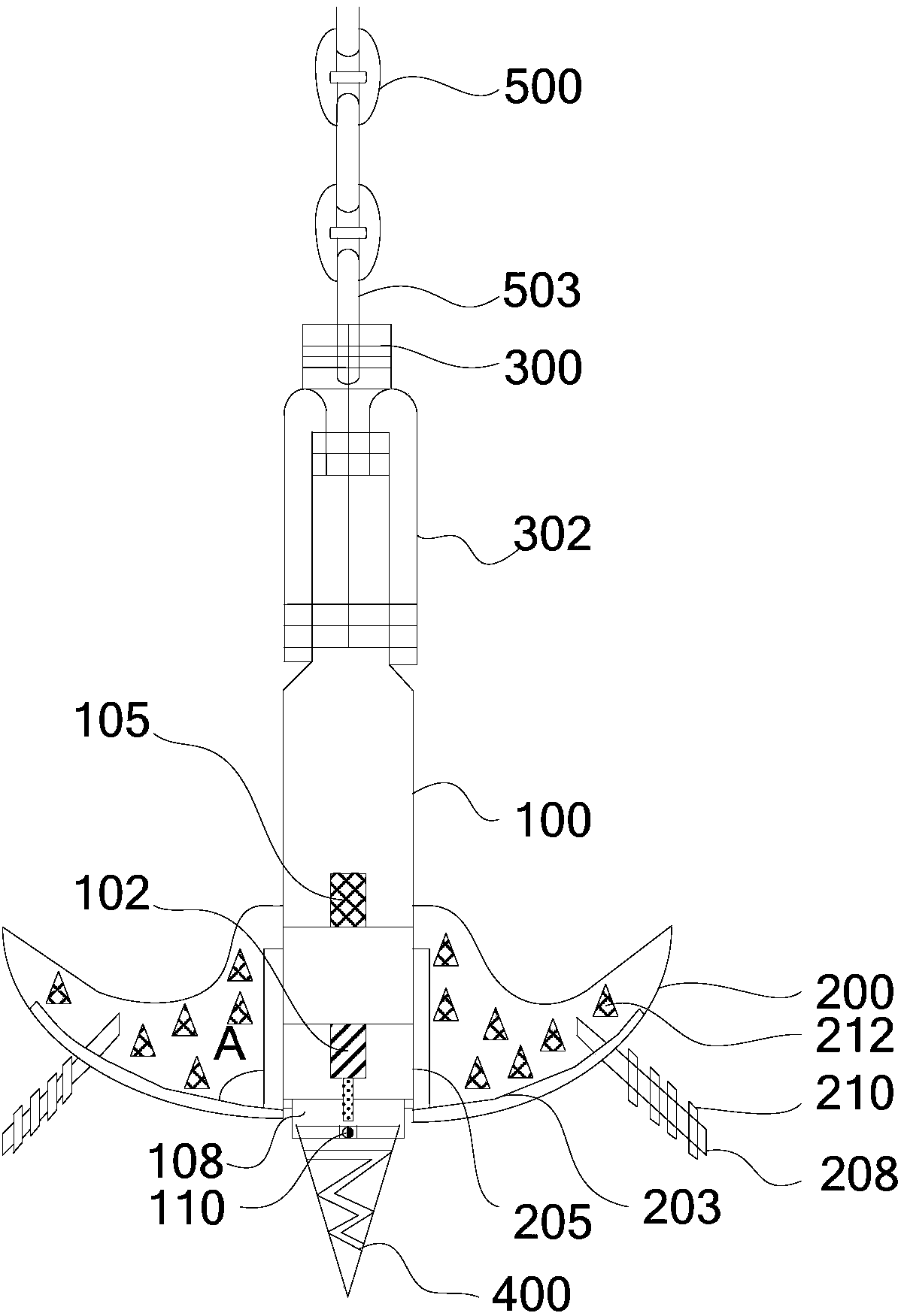 High-holding-power ship anchor and ship