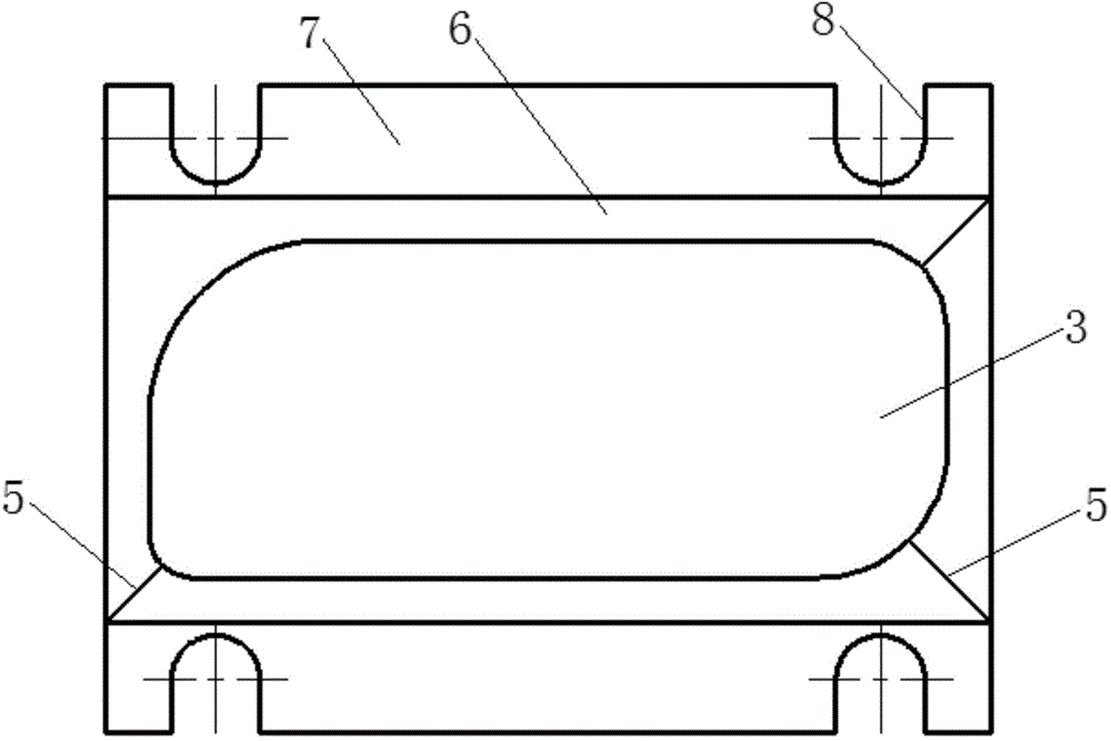 Integral quenched steel corner back gouging test piece and high-speed milling process method thereof