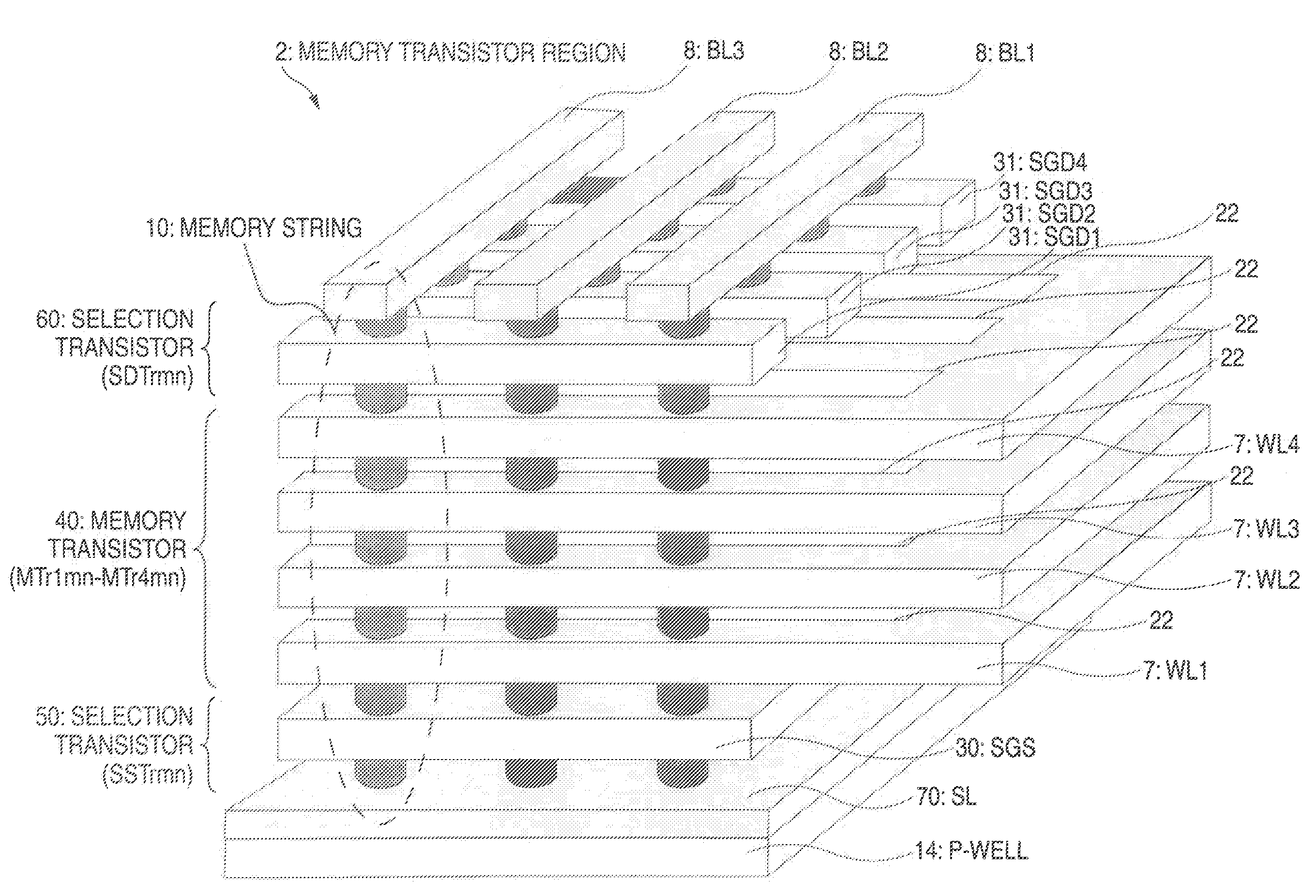 Nonvolatile semiconductor memory and method for manufacturing the same