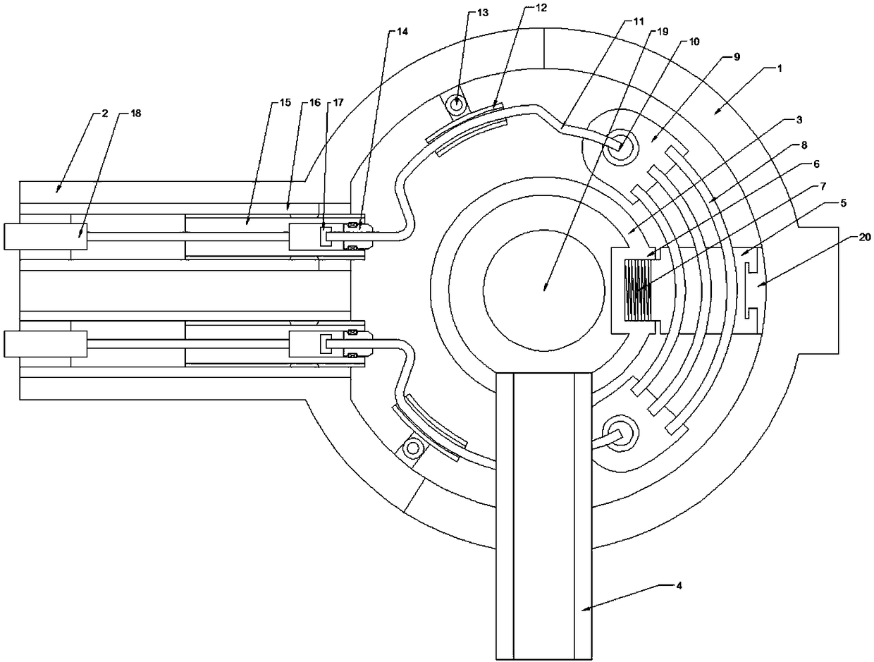 Multi-angle robot and swinging arm supporting joint for swinging machine