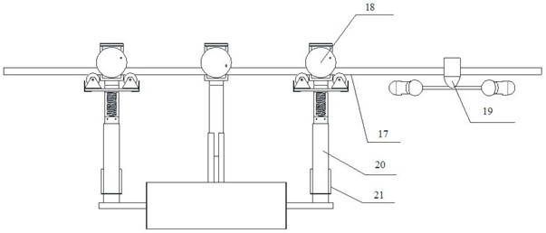 A pressing wheel device for a high-voltage transmission line inspection robot