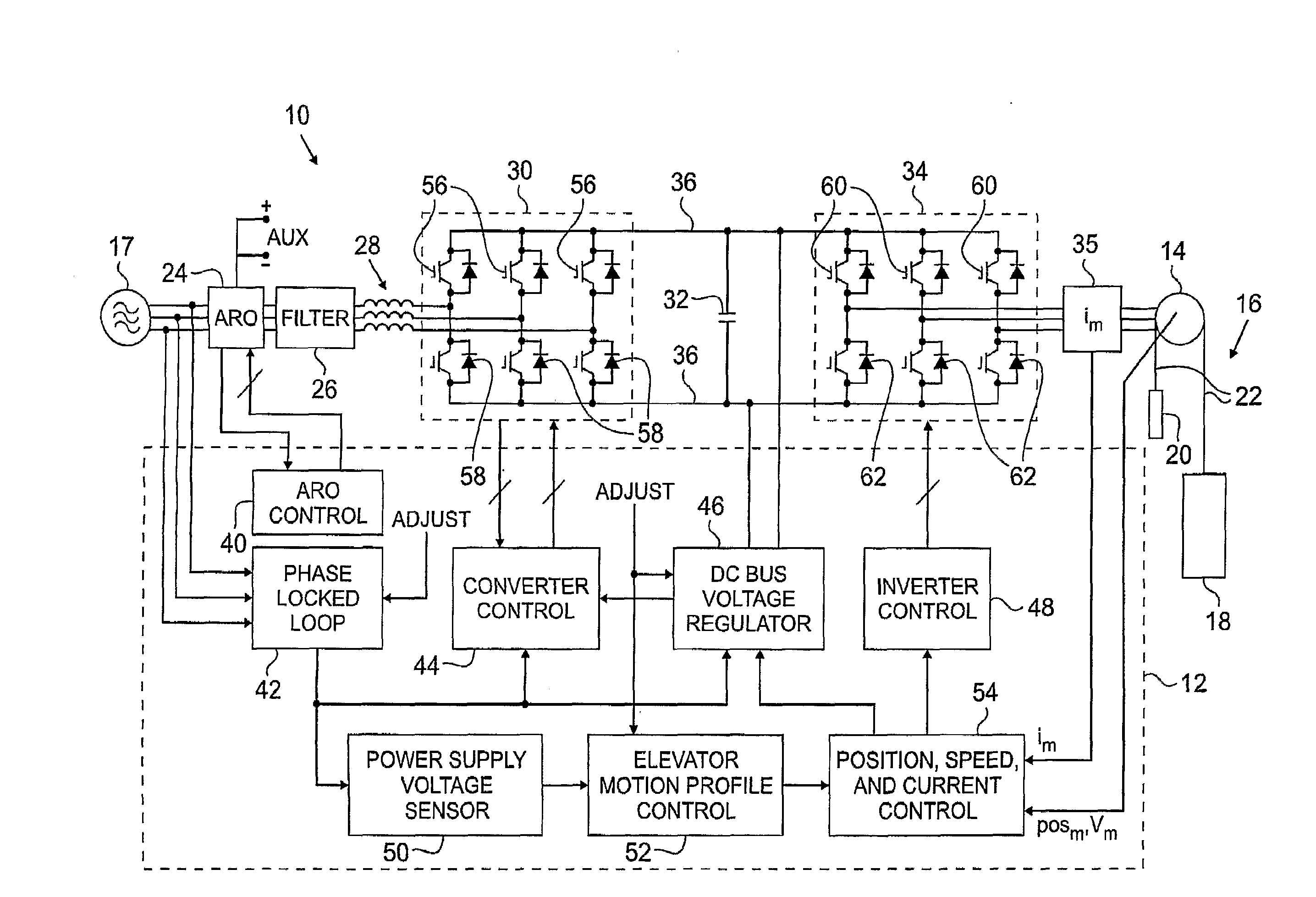 Automatic rescue operation for a regenerative drive system