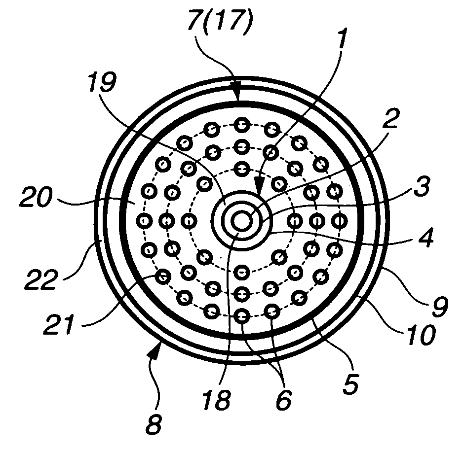 Burner and method for the manufacture of synthetic quartz glass