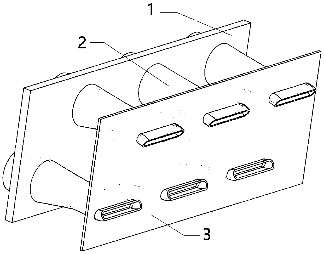 A bidirectional cross-jet cooling device and cooling method thereof