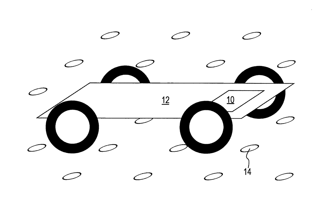 System for determining the position of a vehicle, vehicle therewith, and method therefor