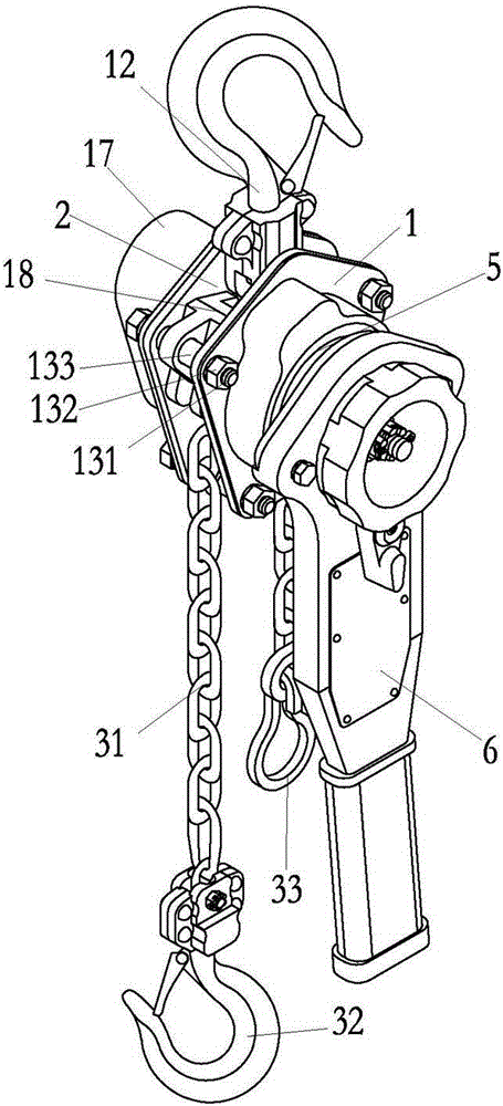 Novel lever block structure