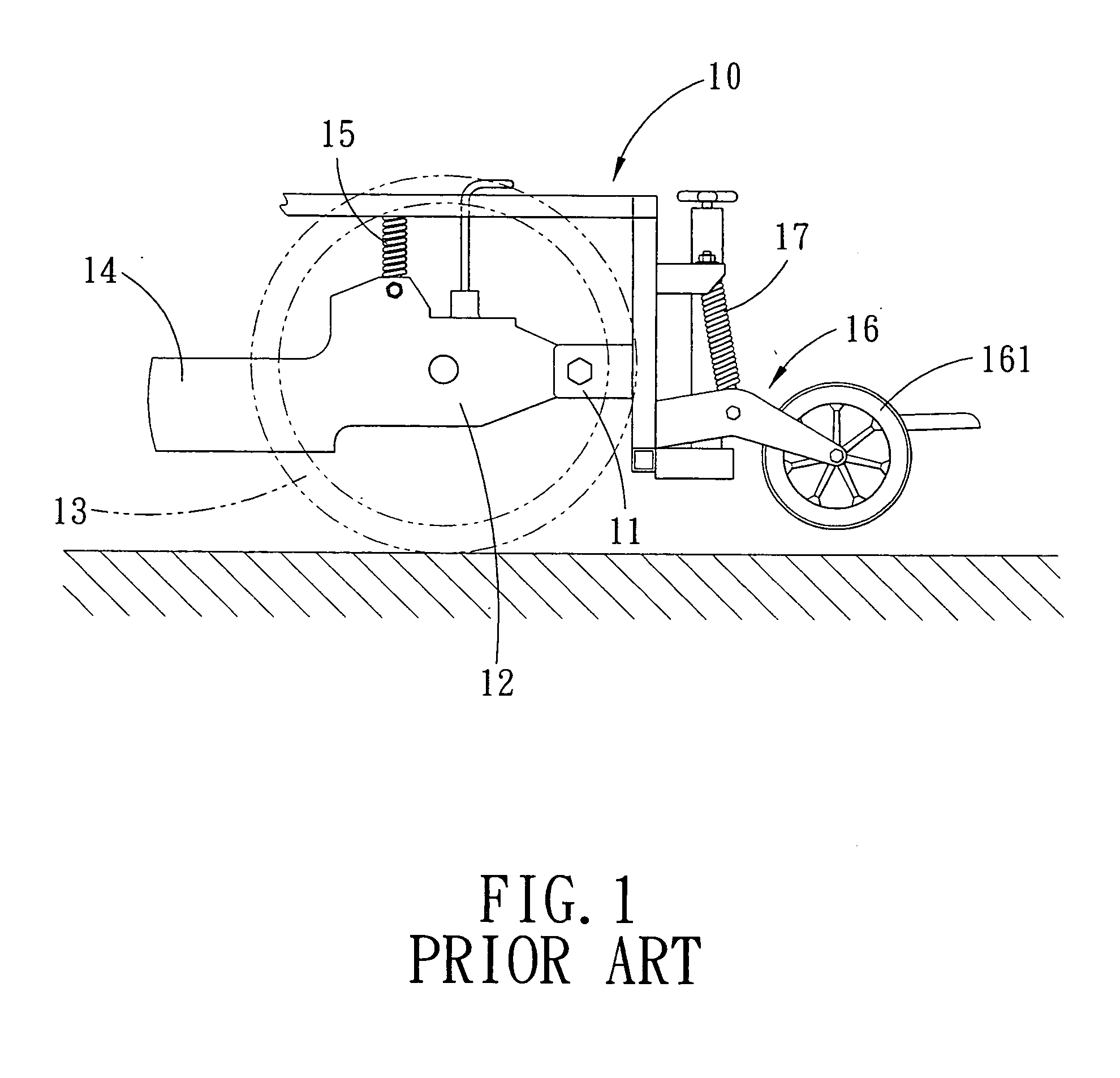 Suspension structure for an electric wheelchair