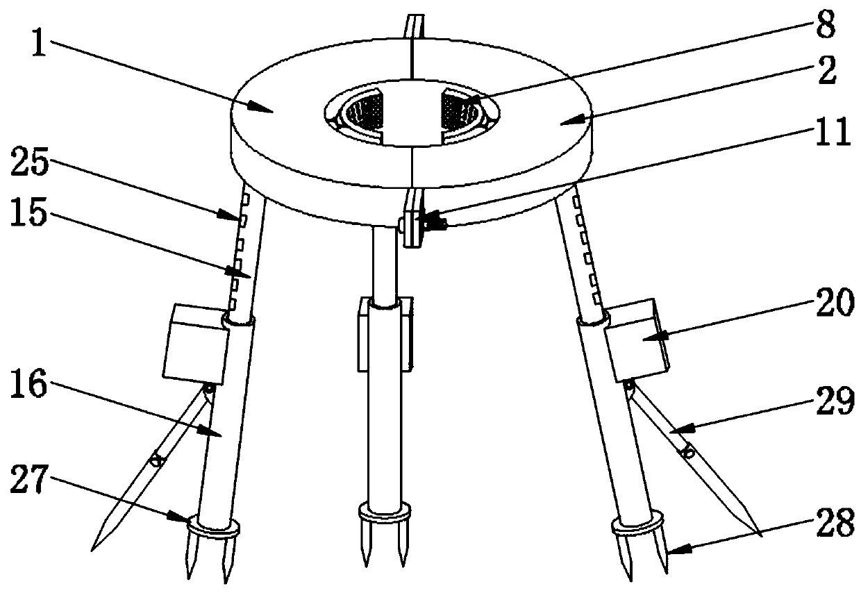 Cement pile stabilizing device for construction field