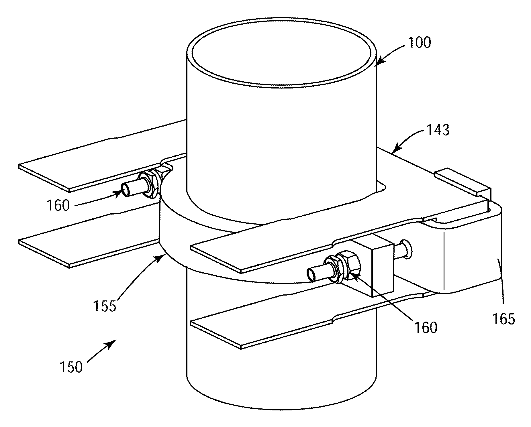 Jet pump riser brace clamp