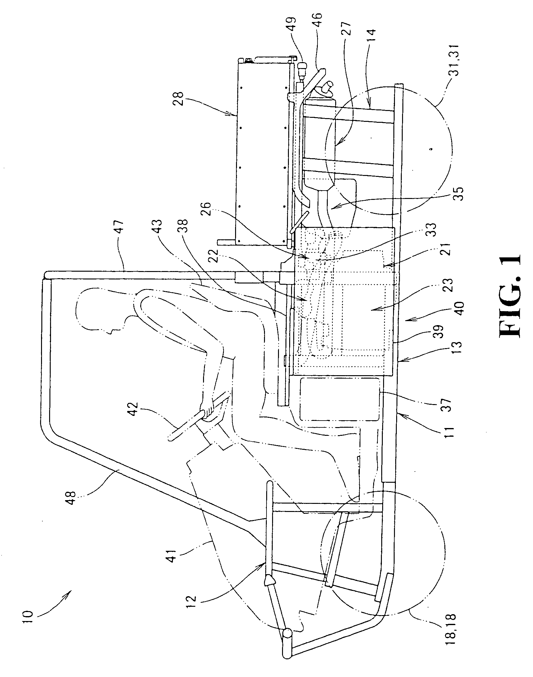 Air cleaner device in vehicle