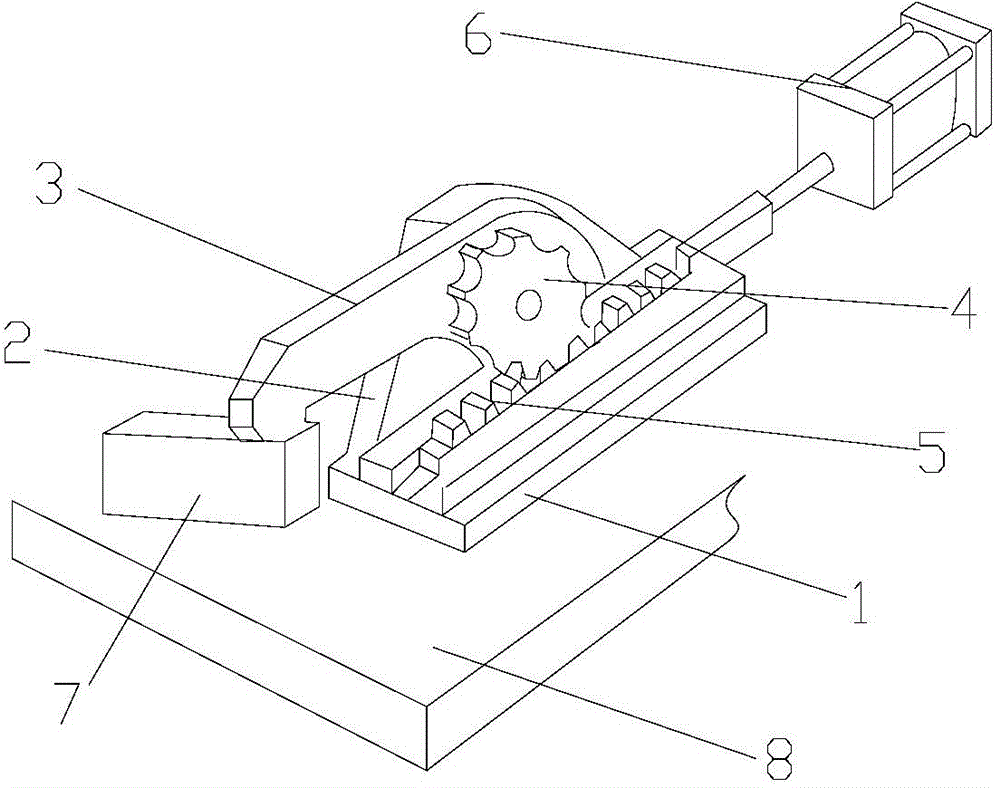 Gear transmission swinging pressing mechanism