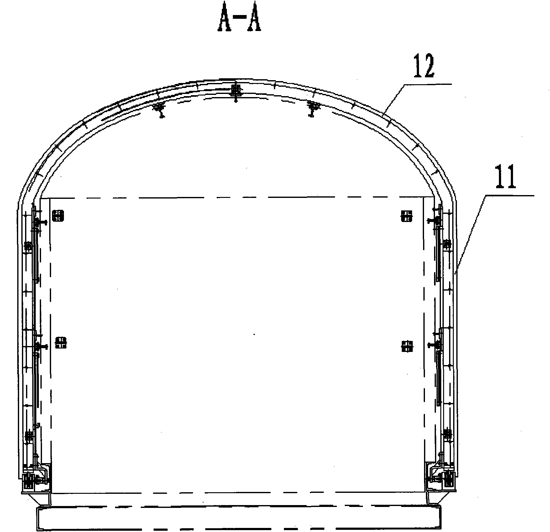 Shielding cover of tunnel inspection vehicle