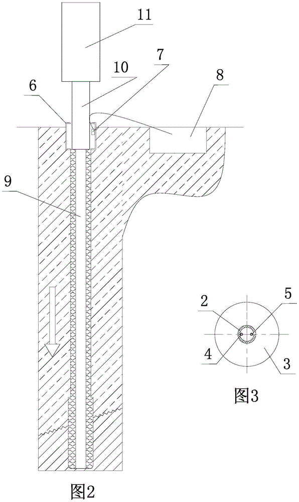 Long auger drilling cement mortar retaining wall type implanted pile tube construction device and construction method