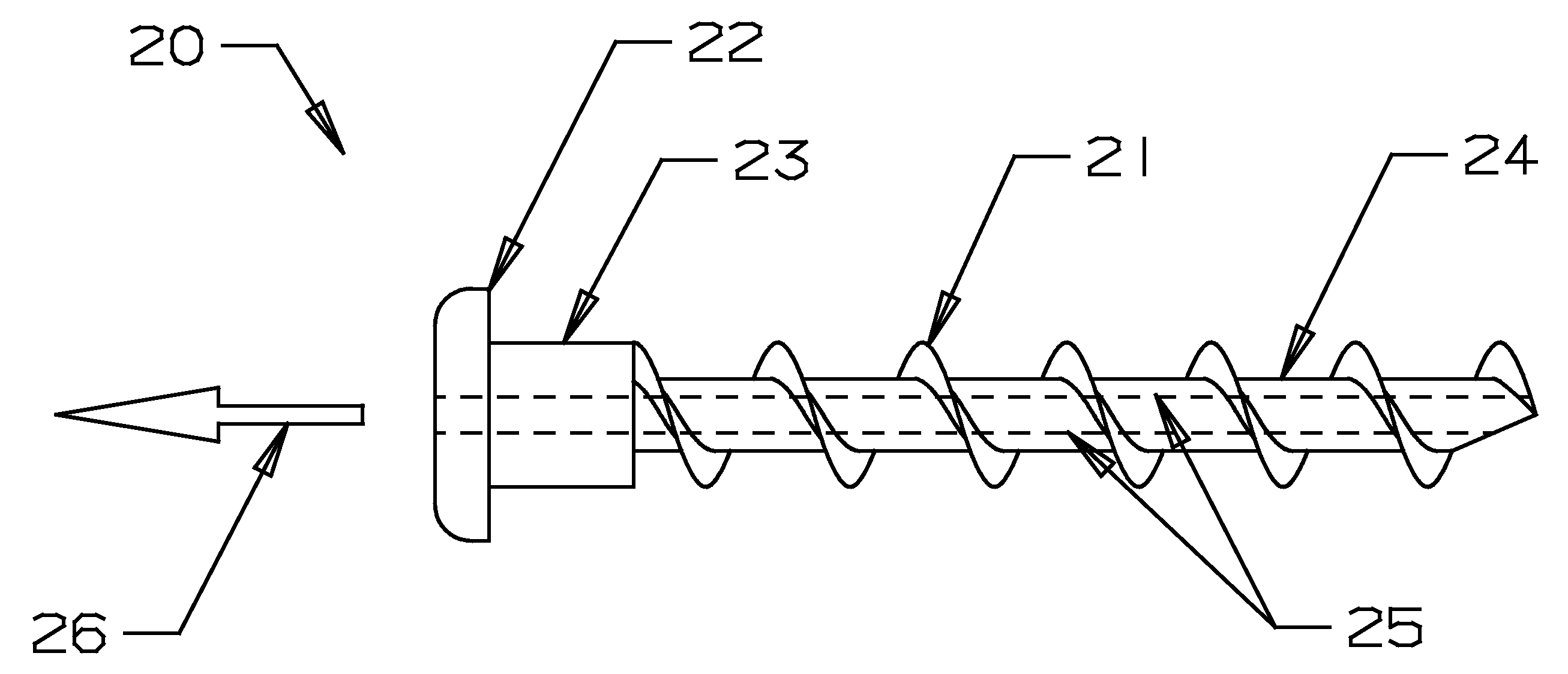 Bone screw for orthopedic apparatus