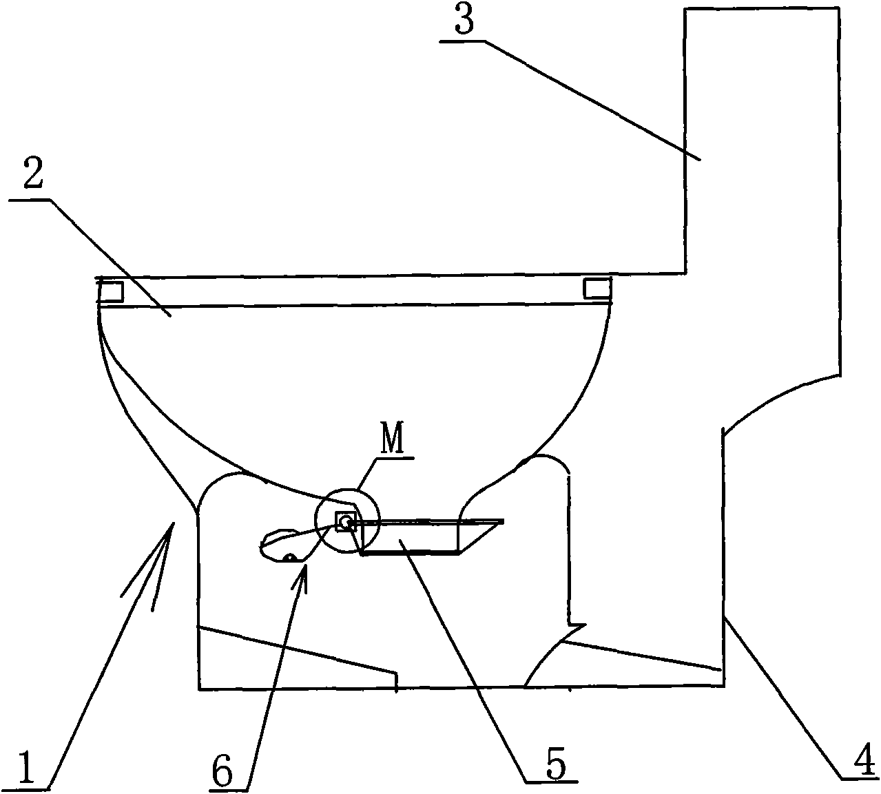 Weight shifting water-saving pedestal pan