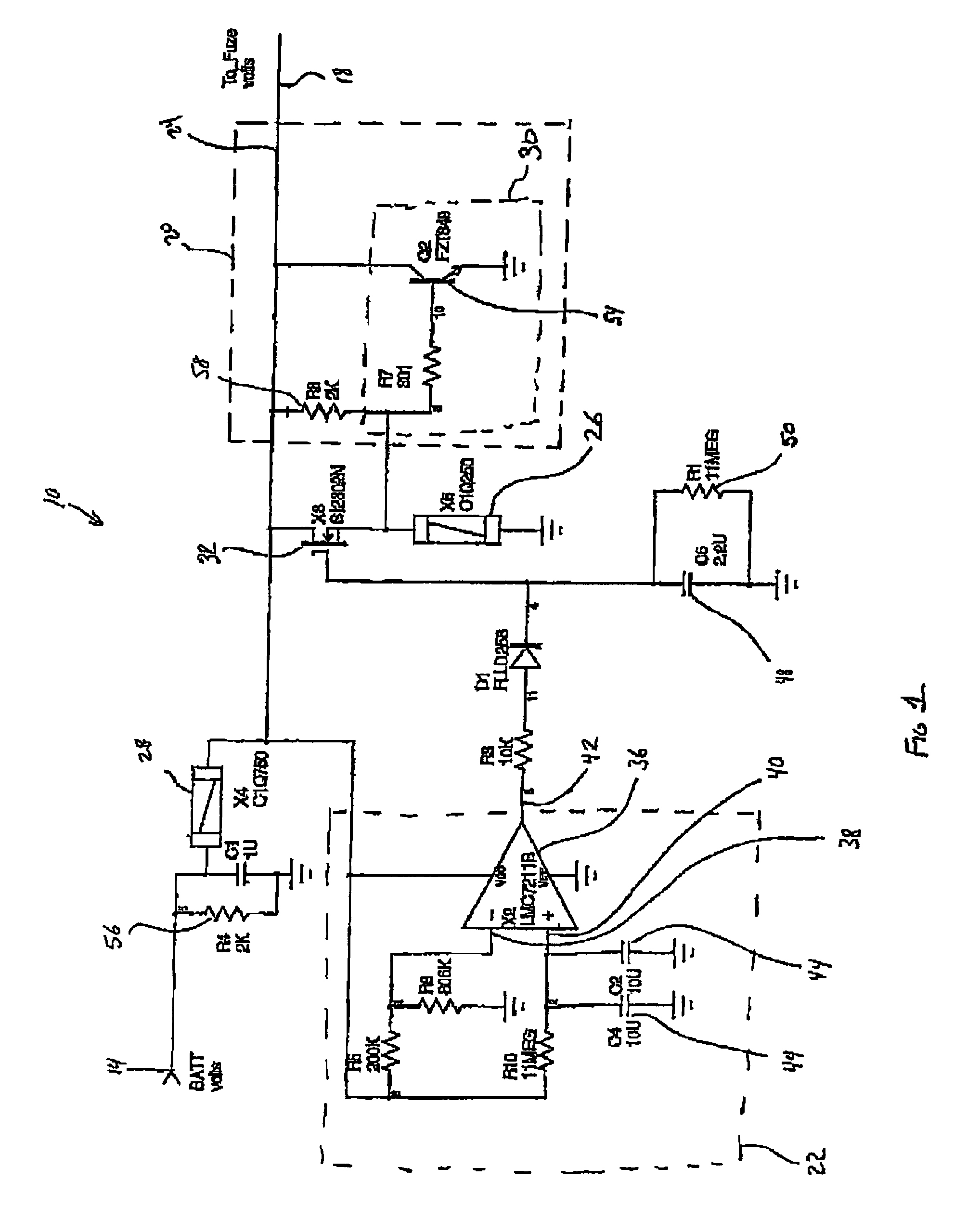 Fuze explosive ordnance disposal circuit